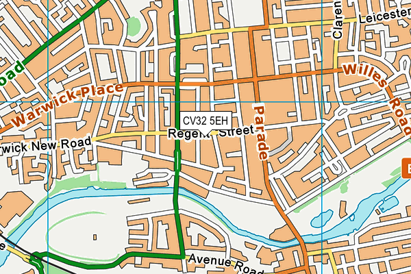 CV32 5EH map - OS VectorMap District (Ordnance Survey)