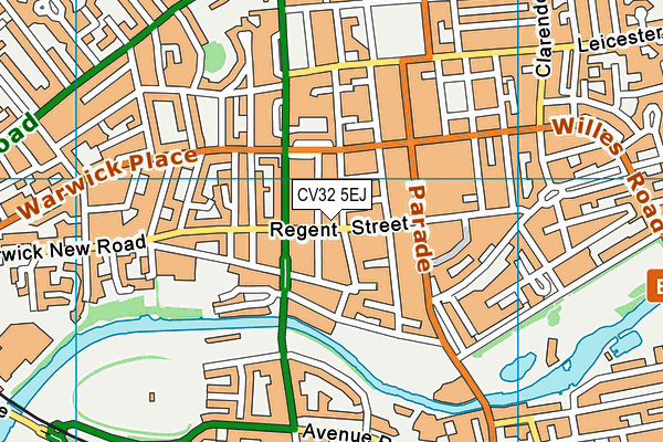 CV32 5EJ map - OS VectorMap District (Ordnance Survey)
