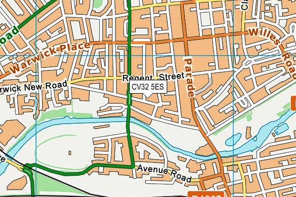 CV32 5ES map - OS VectorMap District (Ordnance Survey)