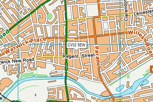 CV32 5EW map - OS VectorMap District (Ordnance Survey)