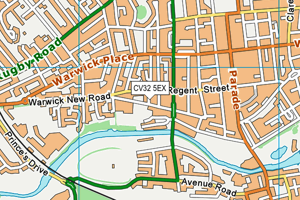CV32 5EX map - OS VectorMap District (Ordnance Survey)