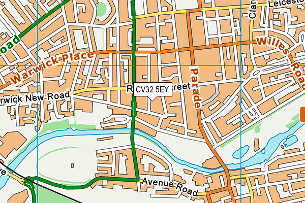 CV32 5EY map - OS VectorMap District (Ordnance Survey)