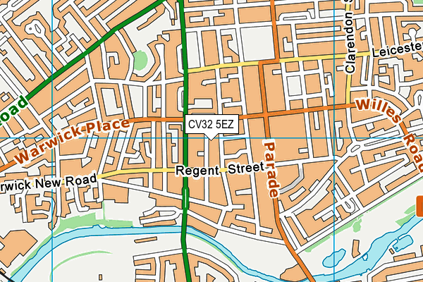 CV32 5EZ map - OS VectorMap District (Ordnance Survey)