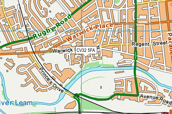 CV32 5FA map - OS VectorMap District (Ordnance Survey)