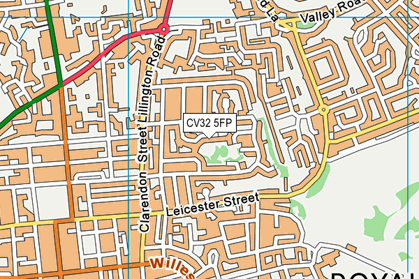 CV32 5FP map - OS VectorMap District (Ordnance Survey)