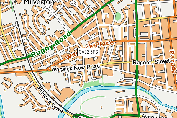 CV32 5FS map - OS VectorMap District (Ordnance Survey)