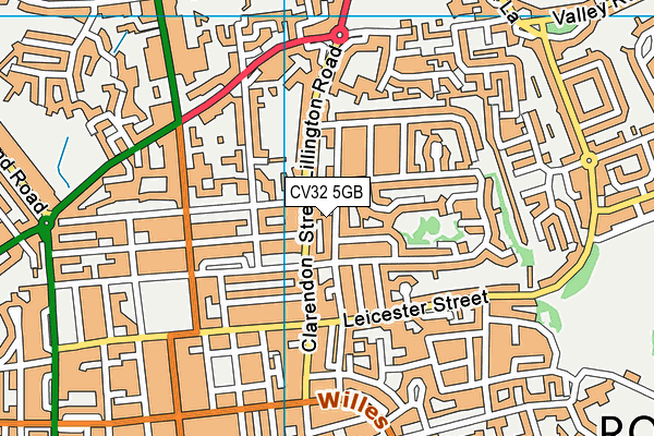 CV32 5GB map - OS VectorMap District (Ordnance Survey)