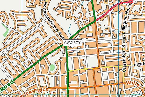 CV32 5GY map - OS VectorMap District (Ordnance Survey)