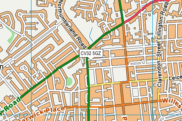 CV32 5GZ map - OS VectorMap District (Ordnance Survey)