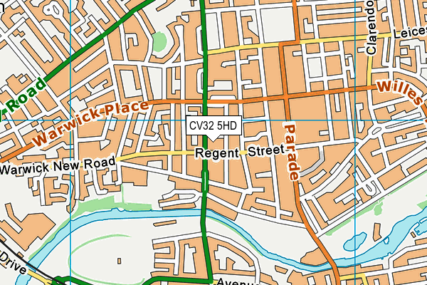 CV32 5HD map - OS VectorMap District (Ordnance Survey)