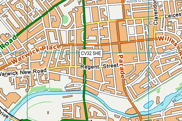 CV32 5HE map - OS VectorMap District (Ordnance Survey)