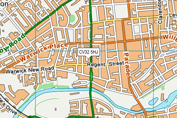 CV32 5HJ map - OS VectorMap District (Ordnance Survey)