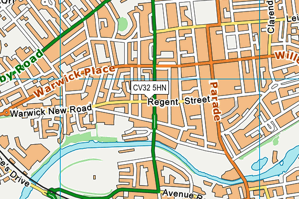 CV32 5HN map - OS VectorMap District (Ordnance Survey)