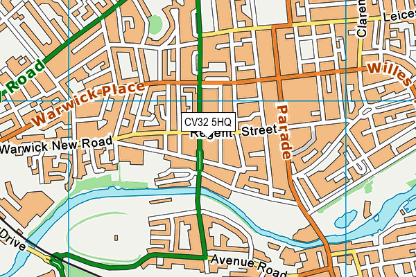 CV32 5HQ map - OS VectorMap District (Ordnance Survey)