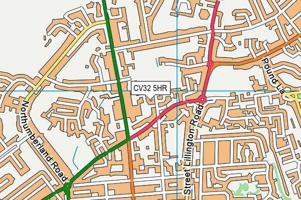 CV32 5HR map - OS VectorMap District (Ordnance Survey)