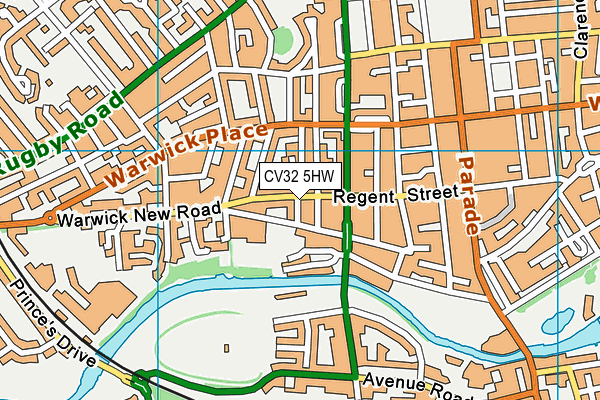CV32 5HW map - OS VectorMap District (Ordnance Survey)