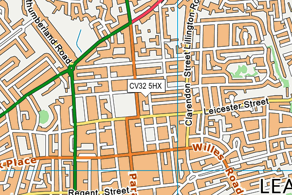 CV32 5HX map - OS VectorMap District (Ordnance Survey)