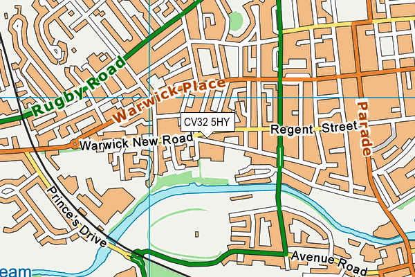 CV32 5HY map - OS VectorMap District (Ordnance Survey)
