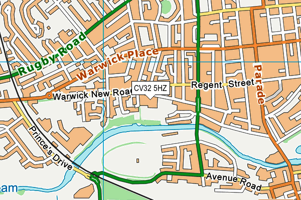 CV32 5HZ map - OS VectorMap District (Ordnance Survey)