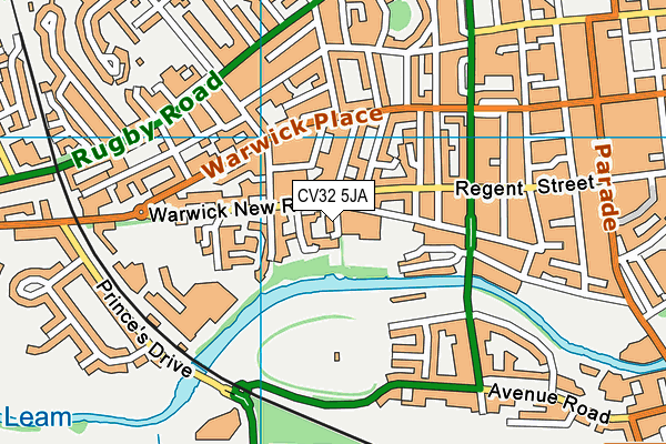 CV32 5JA map - OS VectorMap District (Ordnance Survey)