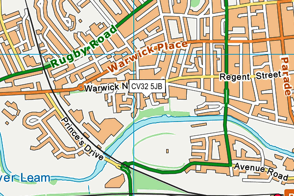 CV32 5JB map - OS VectorMap District (Ordnance Survey)