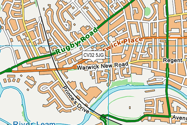 CV32 5JG map - OS VectorMap District (Ordnance Survey)