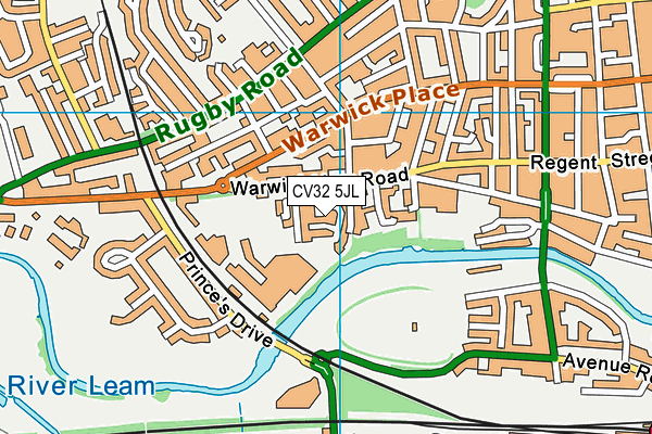 CV32 5JL map - OS VectorMap District (Ordnance Survey)