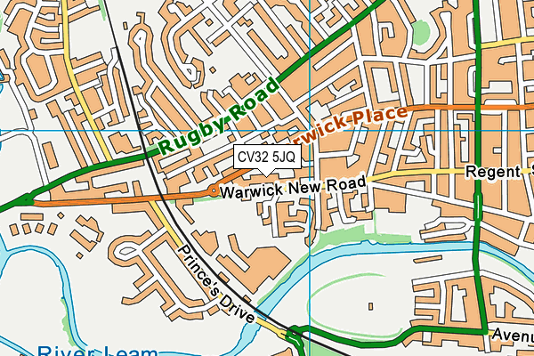 CV32 5JQ map - OS VectorMap District (Ordnance Survey)