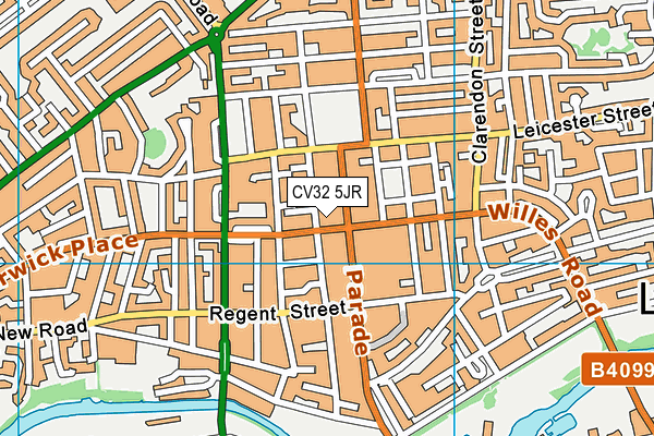 CV32 5JR map - OS VectorMap District (Ordnance Survey)