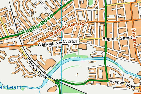 CV32 5JT map - OS VectorMap District (Ordnance Survey)