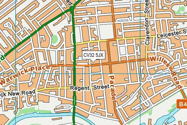 CV32 5JX map - OS VectorMap District (Ordnance Survey)
