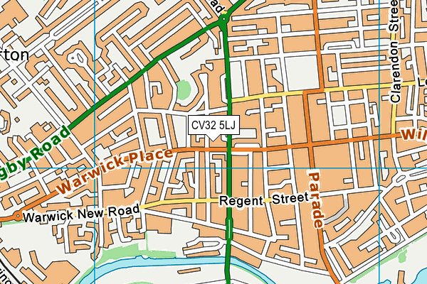 CV32 5LJ map - OS VectorMap District (Ordnance Survey)