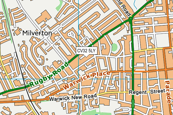CV32 5LY map - OS VectorMap District (Ordnance Survey)