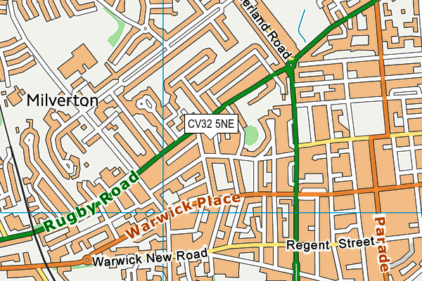 CV32 5NE map - OS VectorMap District (Ordnance Survey)