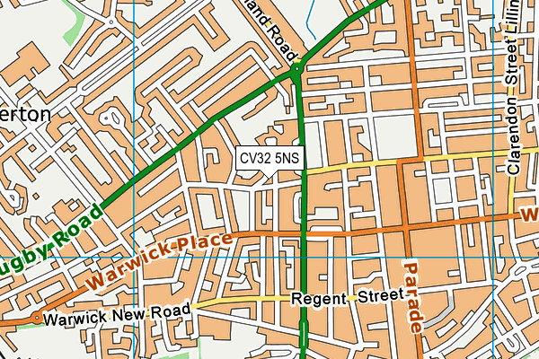 CV32 5NS map - OS VectorMap District (Ordnance Survey)