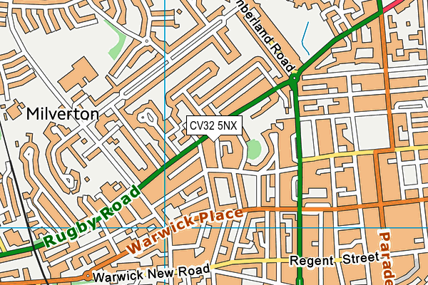 CV32 5NX map - OS VectorMap District (Ordnance Survey)