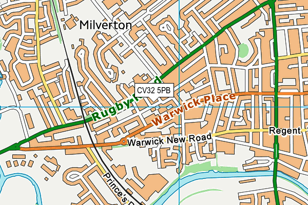 CV32 5PB map - OS VectorMap District (Ordnance Survey)