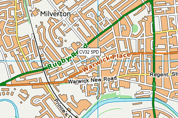 CV32 5PD map - OS VectorMap District (Ordnance Survey)