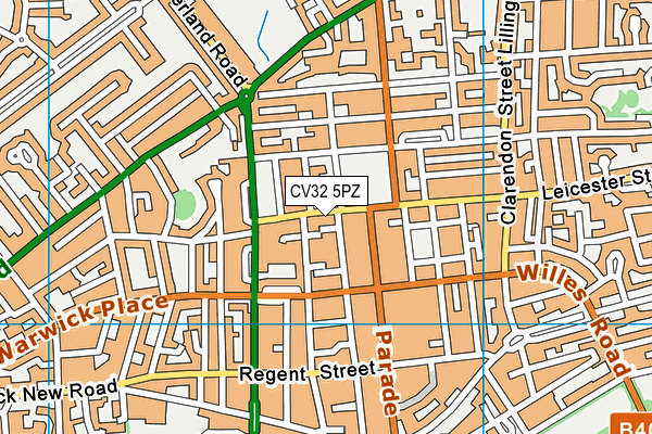 CV32 5PZ map - OS VectorMap District (Ordnance Survey)