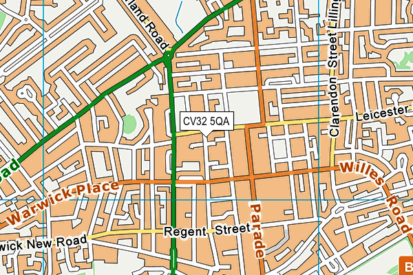 CV32 5QA map - OS VectorMap District (Ordnance Survey)