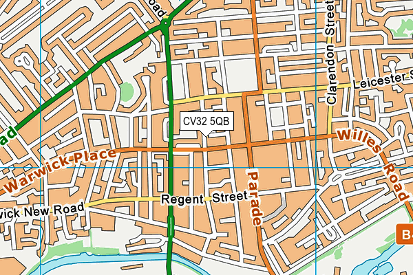 CV32 5QB map - OS VectorMap District (Ordnance Survey)