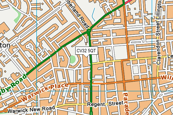 CV32 5QT map - OS VectorMap District (Ordnance Survey)