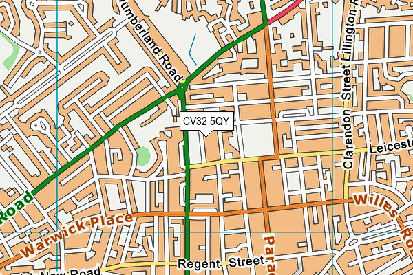 CV32 5QY map - OS VectorMap District (Ordnance Survey)
