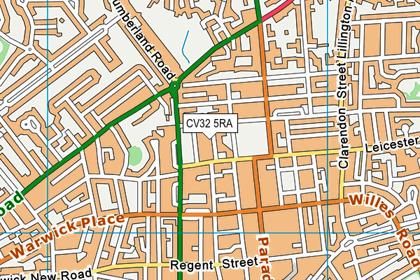 CV32 5RA map - OS VectorMap District (Ordnance Survey)