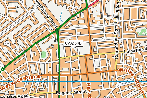 CV32 5RD map - OS VectorMap District (Ordnance Survey)