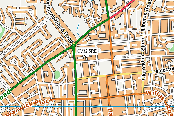 CV32 5RE map - OS VectorMap District (Ordnance Survey)