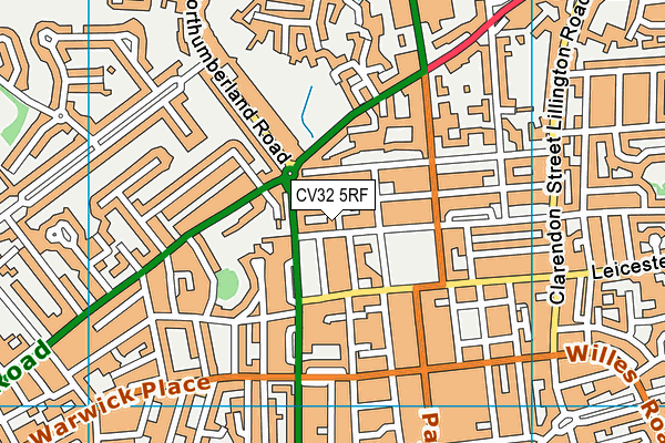 CV32 5RF map - OS VectorMap District (Ordnance Survey)