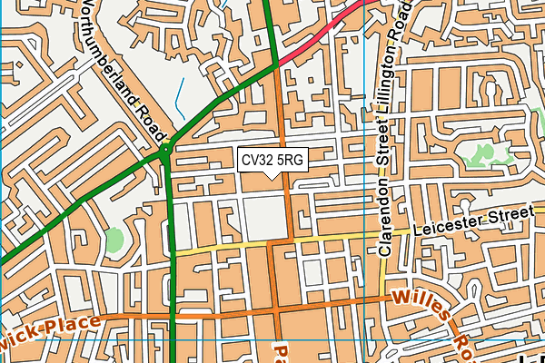 CV32 5RG map - OS VectorMap District (Ordnance Survey)