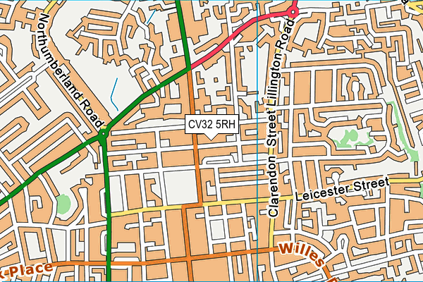CV32 5RH map - OS VectorMap District (Ordnance Survey)