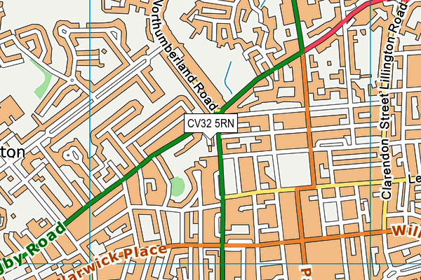 CV32 5RN map - OS VectorMap District (Ordnance Survey)